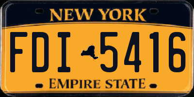 NY license plate FDI5416