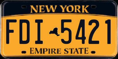 NY license plate FDI5421