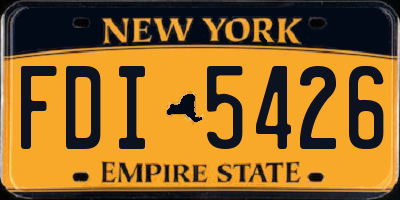 NY license plate FDI5426