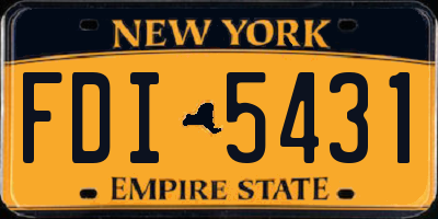 NY license plate FDI5431