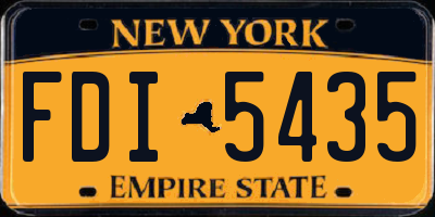 NY license plate FDI5435