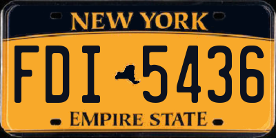 NY license plate FDI5436