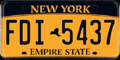NY license plate FDI5437
