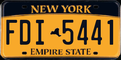 NY license plate FDI5441