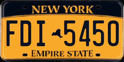 NY license plate FDI5450