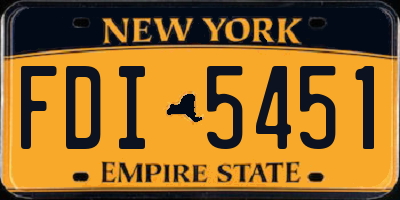 NY license plate FDI5451