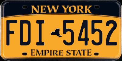 NY license plate FDI5452
