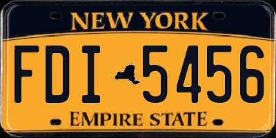 NY license plate FDI5456