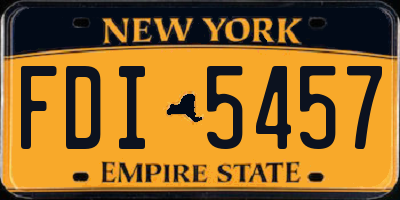 NY license plate FDI5457