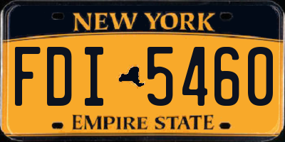 NY license plate FDI5460