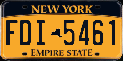 NY license plate FDI5461