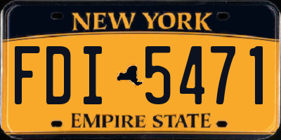 NY license plate FDI5471