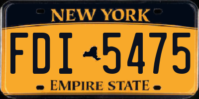 NY license plate FDI5475
