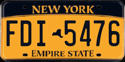 NY license plate FDI5476