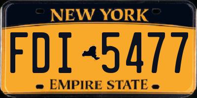 NY license plate FDI5477