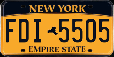 NY license plate FDI5505