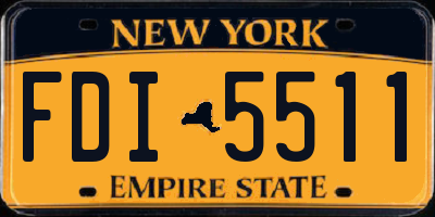 NY license plate FDI5511
