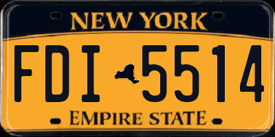 NY license plate FDI5514