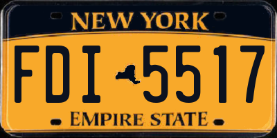 NY license plate FDI5517