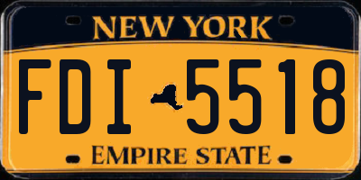 NY license plate FDI5518