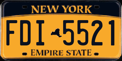 NY license plate FDI5521
