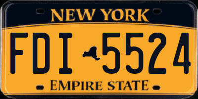 NY license plate FDI5524