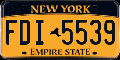 NY license plate FDI5539