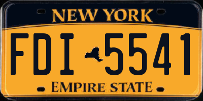 NY license plate FDI5541