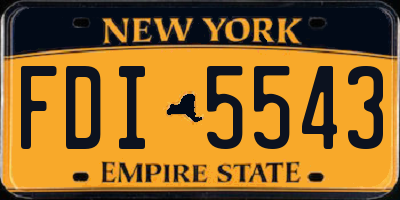 NY license plate FDI5543