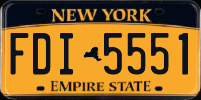NY license plate FDI5551