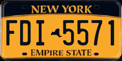 NY license plate FDI5571