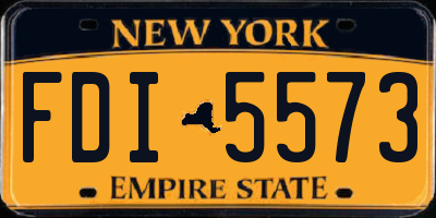 NY license plate FDI5573