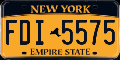 NY license plate FDI5575
