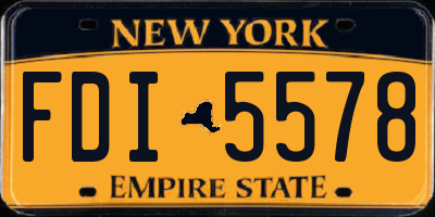 NY license plate FDI5578