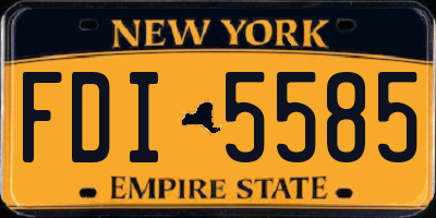 NY license plate FDI5585