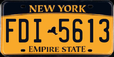NY license plate FDI5613