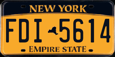 NY license plate FDI5614