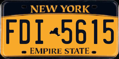 NY license plate FDI5615