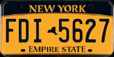 NY license plate FDI5627