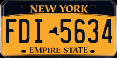 NY license plate FDI5634