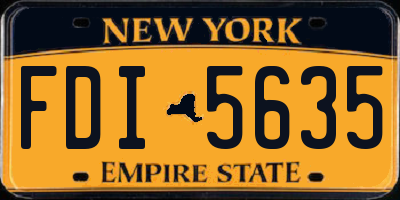 NY license plate FDI5635