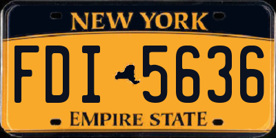 NY license plate FDI5636