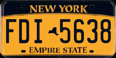 NY license plate FDI5638