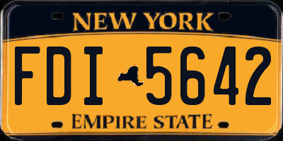 NY license plate FDI5642