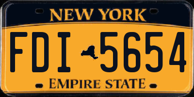 NY license plate FDI5654