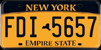 NY license plate FDI5657