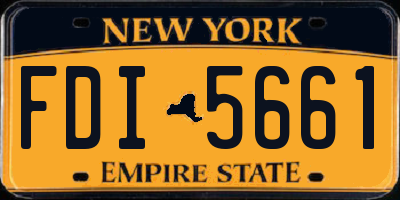 NY license plate FDI5661