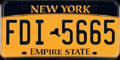 NY license plate FDI5665