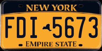 NY license plate FDI5673