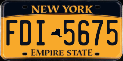 NY license plate FDI5675